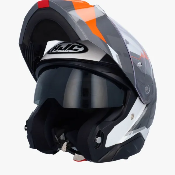 HJC Systeemhelmen|Helmen Met Zonnevizier-i91 Cart White/Orange