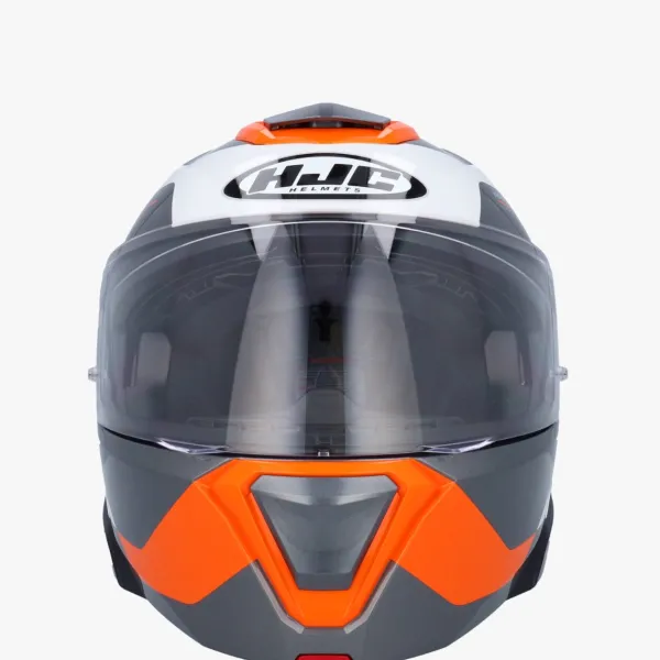 HJC Systeemhelmen|Helmen Met Zonnevizier-i91 Cart White/Orange