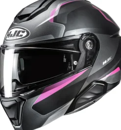 HJC Systeemhelmen|Helmen Met Zonnevizier-i91 Feio Back/Pink 168