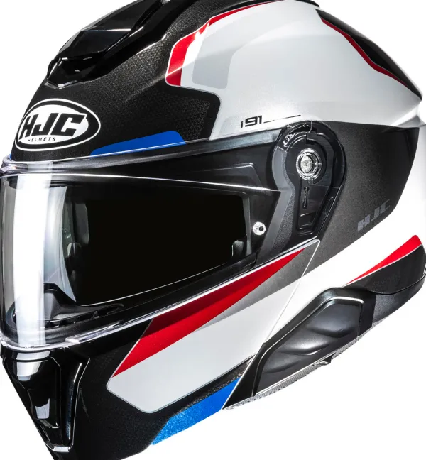 HJC Systeemhelmen|Helmen Met Zonnevizier-i91 Feio White/Red 231