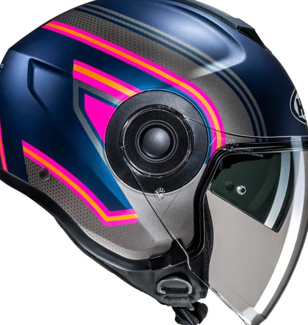 HJC Helmen Met Zonnevizier|Bluetooth Helmen-i40N Linia Purple/Pink 668