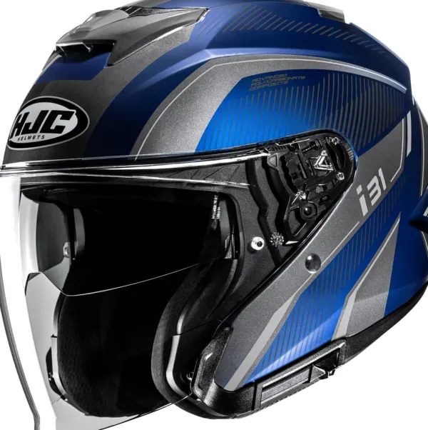 HJC Helmen Met Zonnevizier|Bluetooth Helmen-i31 Reno Bue/Grey 580