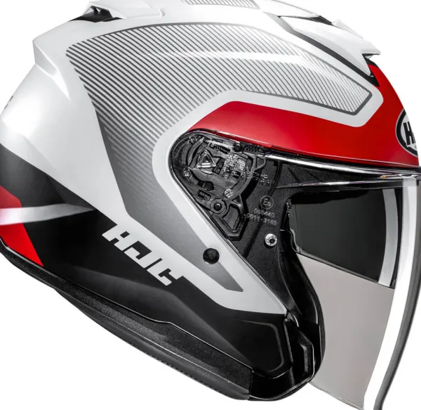 HJC Helmen Met Zonnevizier|Bluetooth Helmen-i31 Tevi White/Red 231