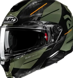 HJC Systeemhelmen|Helmen Met Zonnevizier-RPHA-91 Bat Green/Orange 413