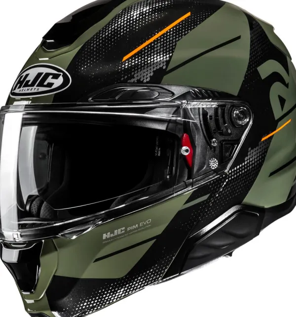 HJC Systeemhelmen|Helmen Met Zonnevizier-RPHA-91 Bat Green/Orange 413