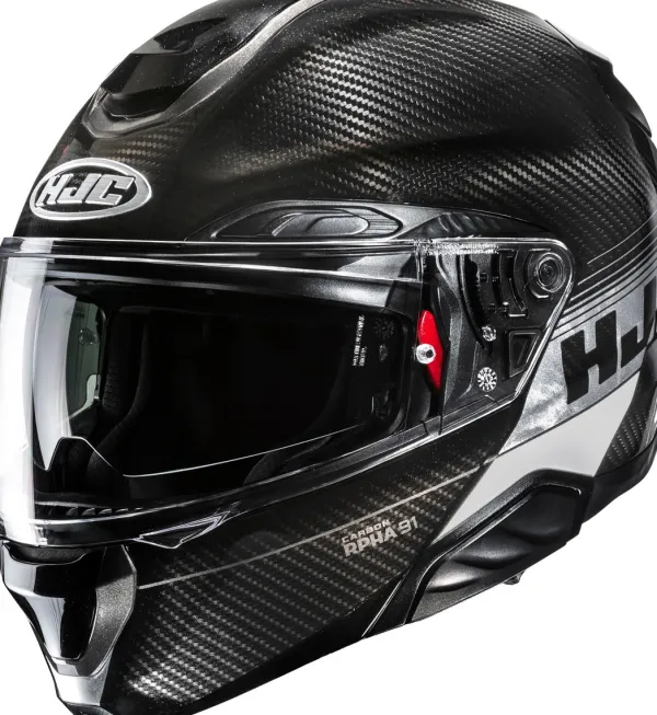 HJC Systeemhelmen|Helmen Met Zonnevizier-RPHA-91 Carbon Eig Back/White 120