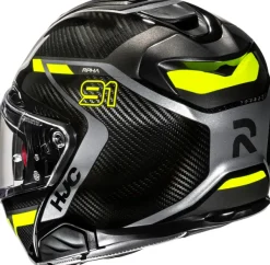 HJC Systeemhelmen|Helmen Met Zonnevizier-RPHA-91 Carbon Grey/Yeow 878