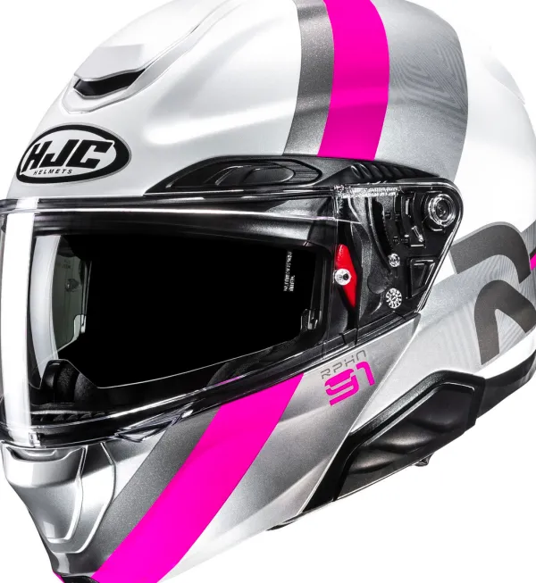 HJC Systeemhelmen|Helmen Met Zonnevizier-RPHA-91 Fenh White/Purple 286