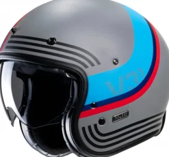 HJC Retro Helmen|Helmen Met Zonnevizier-V31 Byron Grey/Bue 853