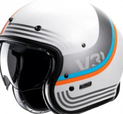 HJC Retro Helmen|Helmen Met Zonnevizier-V31 Byron White/Grey 285