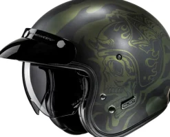 HJC Retro Helmen|Helmen Met Zonnevizier-V31 Fae Back/Green 140