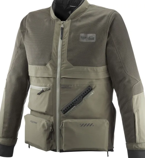 Ixon Motorjassen-Etna otorja Parka Khaki/Back 8010