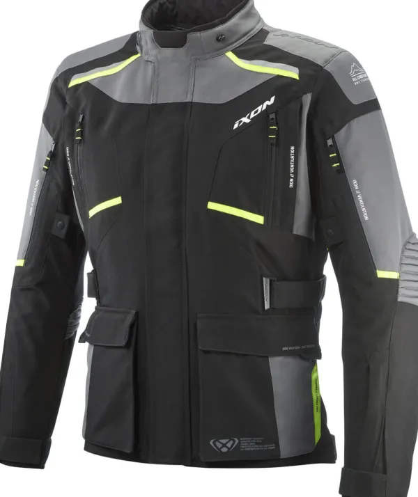 Ixon Motorjassen-idgard otorja Parka Back/Grey/Bright Yeow 1086