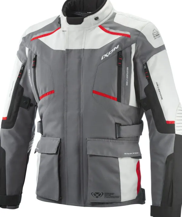 Ixon Motorjassen-idgard otorja Parka Grey/Back/Red 4033