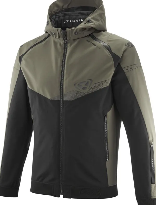 Ixon Motorjassen-ection otorja Khaki/Back 8010