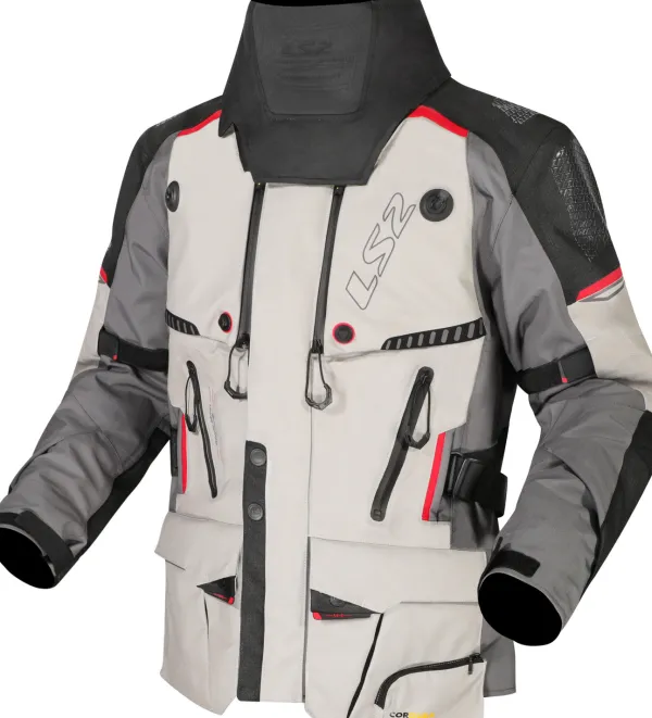 LS2 Motorjassen-Apoo otorja Grey/Back/Red
