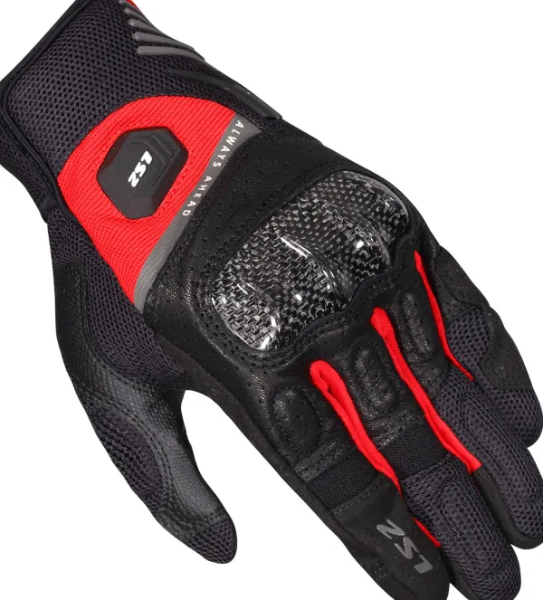 LS2 Motorhandschoenen-Ato an Gove Back Red