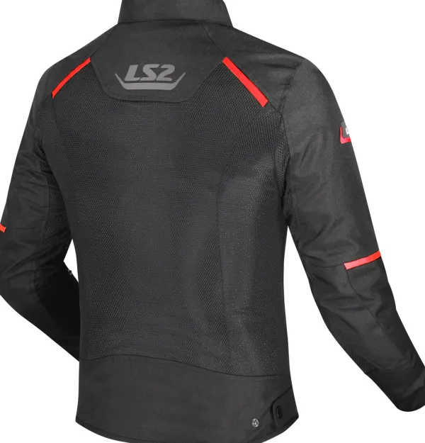 LS2 Motorjassen-Breeze an otorja Back Red
