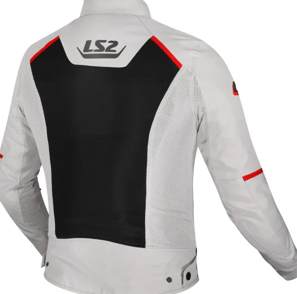 LS2 Motorjassen-Breeze an otorja Grey Back Red