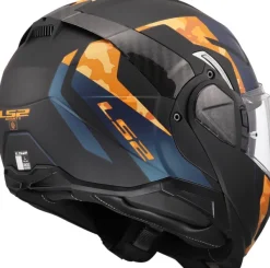 LS2 Systeemhelmen|Helmen Met Zonnevizier-FF910 Advant II Gide Back Orange
