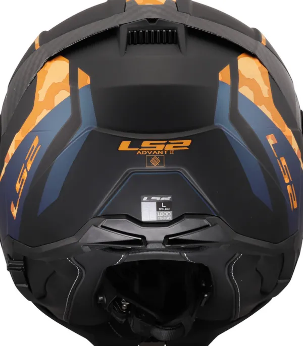 LS2 Systeemhelmen|Helmen Met Zonnevizier-FF910 Advant II Gide Back Orange