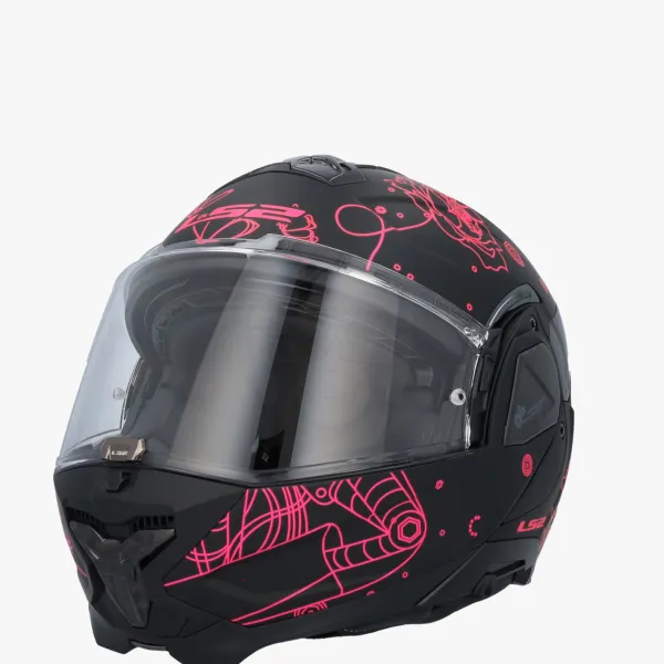 LS2 Systeemhelmen|Helmen Met Zonnevizier-FF910 Advant II ophia Back Pink