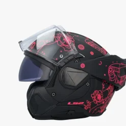 LS2 Systeemhelmen|Helmen Met Zonnevizier-FF910 Advant II ophia Back Pink