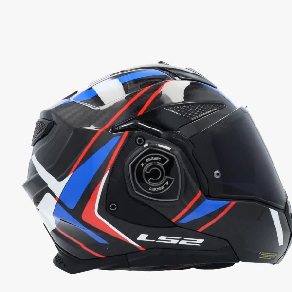 LS2 Systeemhelmen|Helmen Met Zonnevizier-FF901 Advant X Carbon Future Ii White Bue