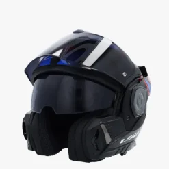 LS2 Systeemhelmen|Helmen Met Zonnevizier-FF901 Advant X Carbon Future Ii White Bue