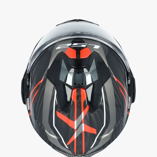 LS2 Systeemhelmen|Helmen Met Zonnevizier-FF901 Advant X Carbon Future Ii Red