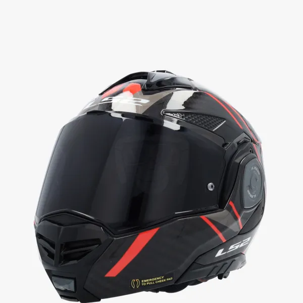LS2 Systeemhelmen|Helmen Met Zonnevizier-FF901 Advant X Carbon Future Ii Red