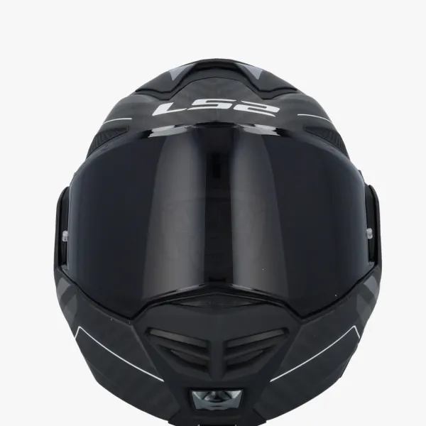LS2 Systeemhelmen|Helmen Met Zonnevizier-FF901 Advant X Carbon Horizon iver Grey