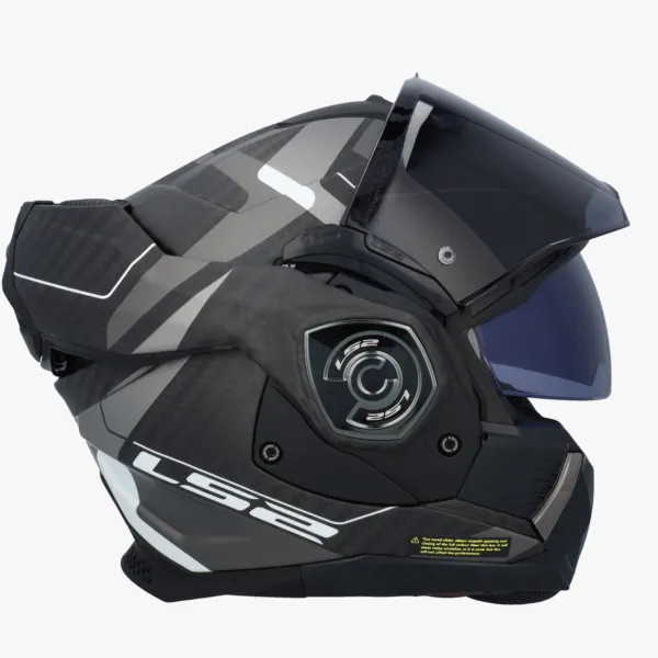 LS2 Systeemhelmen|Helmen Met Zonnevizier-FF901 Advant X Carbon Horizon iver Grey