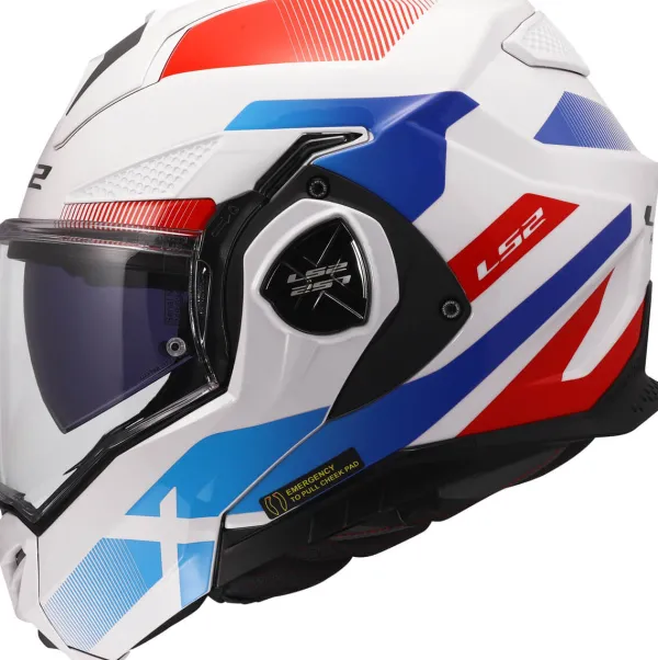 LS2 Systeemhelmen|Helmen Met Zonnevizier-FF901 Advant X Nova White Bue Red-06
