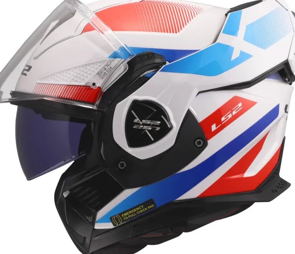 LS2 Systeemhelmen|Helmen Met Zonnevizier-FF901 Advant X Nova White Bue Red-06