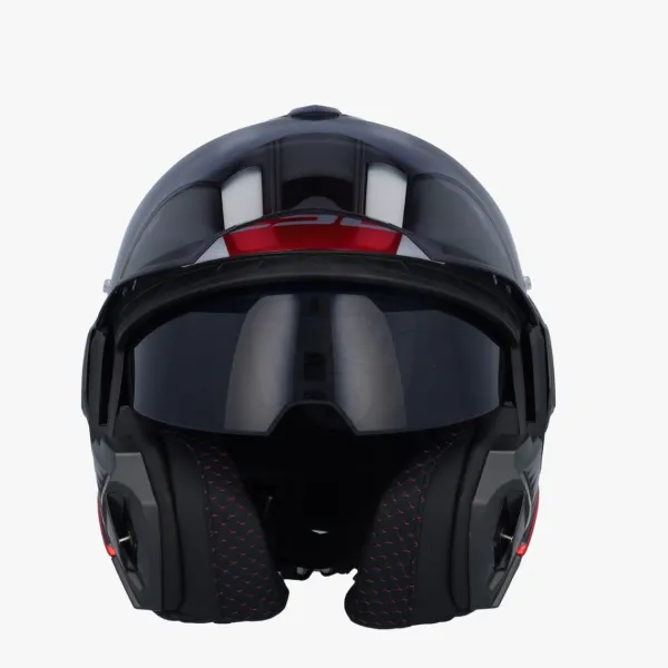 LS2 Systeemhelmen|Helmen Met Zonnevizier-FF901 Advant X pectru Back White Red 06