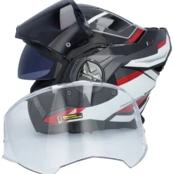 LS2 Systeemhelmen|Helmen Met Zonnevizier-FF901 Advant X pectru Back White Red 06