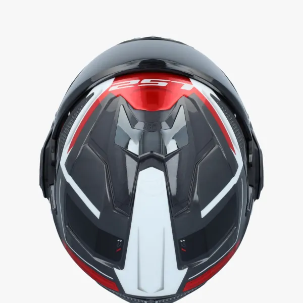 LS2 Systeemhelmen|Helmen Met Zonnevizier-FF901 Advant X pectru Back White Red 06