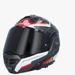 LS2 Systeemhelmen|Helmen Met Zonnevizier-FF901 Advant X pectru Back White Red 06