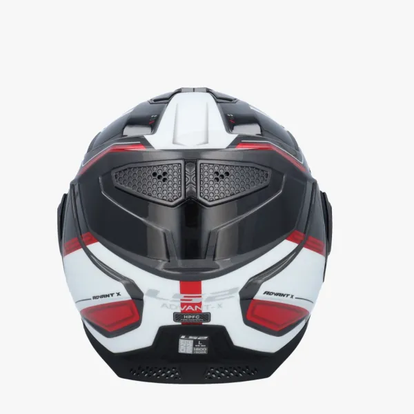 LS2 Systeemhelmen|Helmen Met Zonnevizier-FF901 Advant X pectru Back White Red 06