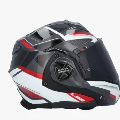 LS2 Systeemhelmen|Helmen Met Zonnevizier-FF901 Advant X pectru Back White Red 06