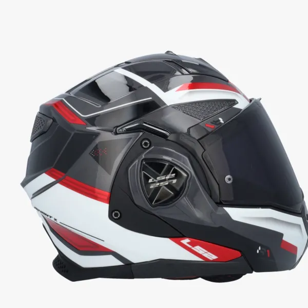 LS2 Systeemhelmen|Helmen Met Zonnevizier-FF901 Advant X pectru Back White Red 06