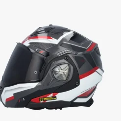 LS2 Systeemhelmen|Helmen Met Zonnevizier-FF901 Advant X pectru Back White Red 06