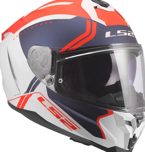 LS2 Integraalhelmen|Race Helmen-FF817 Chaenger II Titan White Bue Red