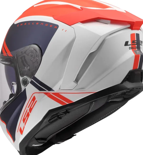 LS2 Integraalhelmen|Race Helmen-FF817 Chaenger II Titan White Bue Red