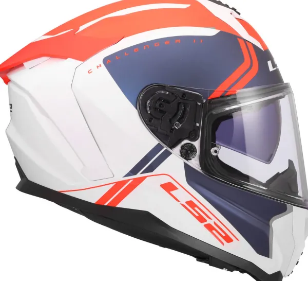 LS2 Integraalhelmen|Race Helmen-FF817 Chaenger II Titan White Bue Red