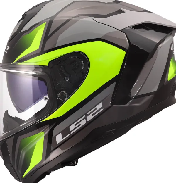 LS2 Integraalhelmen|Race Helmen-FF817 Chaenger II Viper Grey H-V Yeow