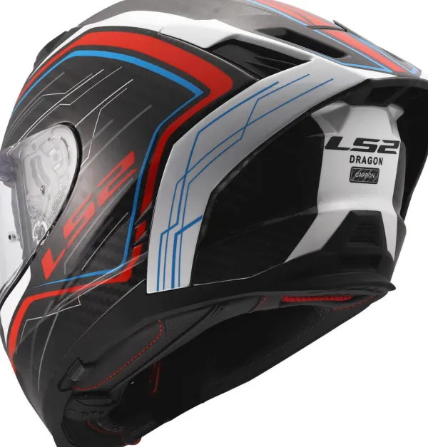 LS2 Integraalhelmen|Race Helmen-FF807 Dragon ubic White Bue Red