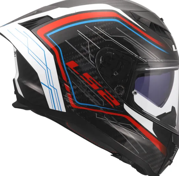 LS2 Integraalhelmen|Race Helmen-FF807 Dragon ubic White Bue Red