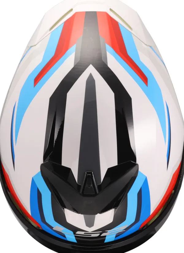 LS2 Integraalhelmen-FF820 Rapid III Hyper White Bue Red